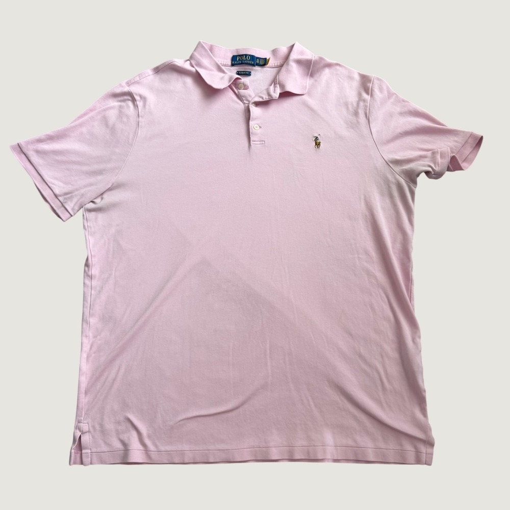 Polo Ralph Lauren Polo Shirt XL Classic Fit Short Sleeve Pink Cotton Interlock